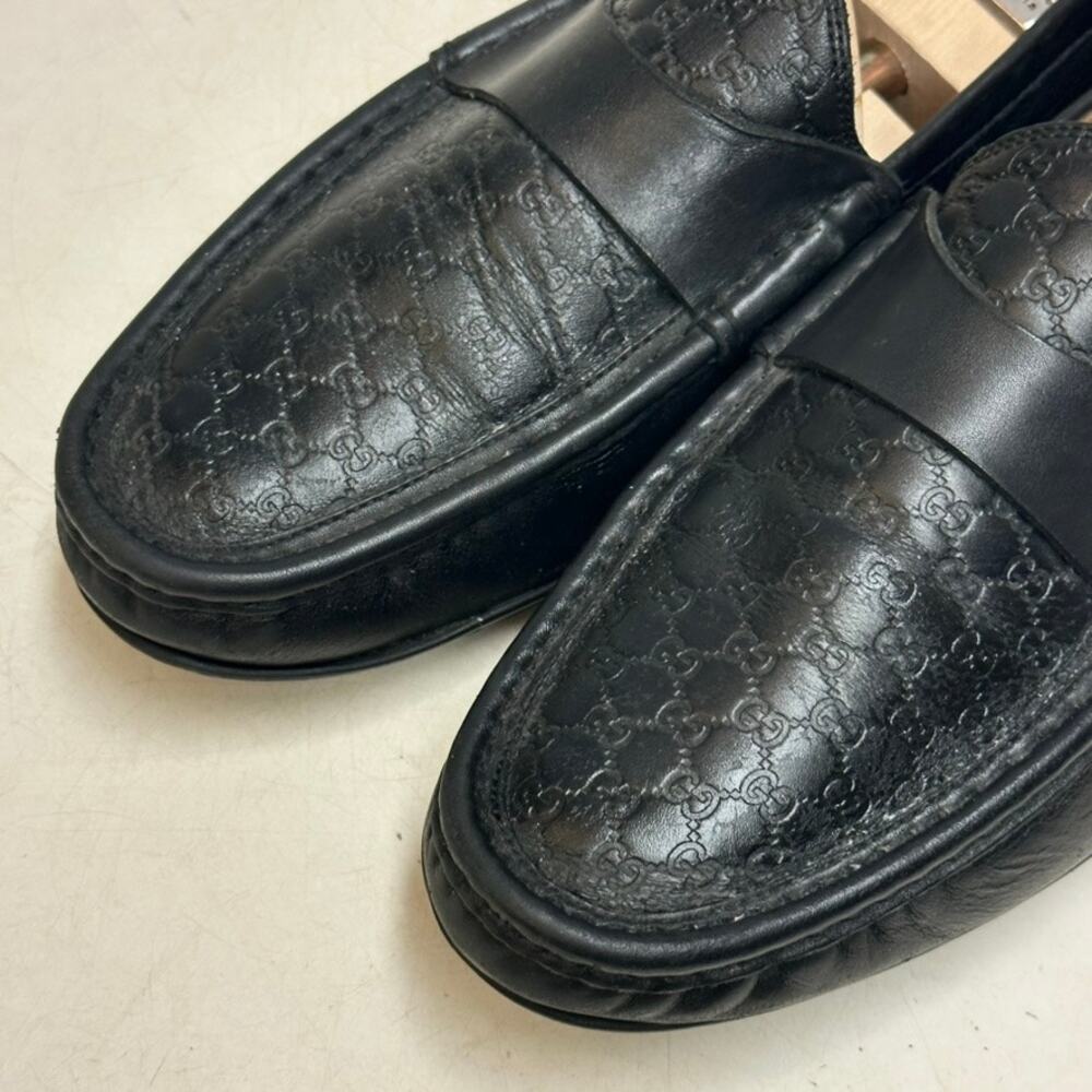 GUC Gucci Microguccissima Leather GG Loafers Drivers Made in Italy UK 9.5 US 10 - Picture 7 of 13
